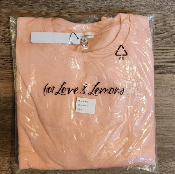 For Love & Lemons Alex Logo Embroidered Sweatshirt NWT - Picture 3 of 6